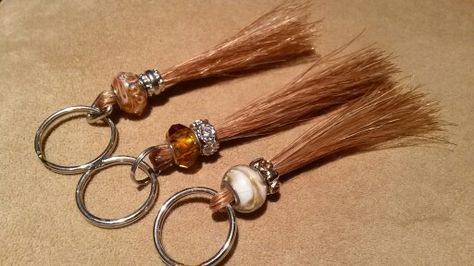 Horsehair keychains Hair Keychain, Hair Keepsake, Horse Hair Jewelry, Horse Heart, Horse Shoes, Horse Hair, Hair Jewelry, Keychains, Christmas Decorations