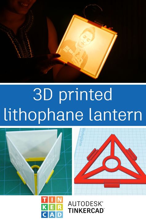 A 3D printed lithophane lantern is a great personalized gift and it's easy to make one with a bracket designed using Tinkercad. 3d Printed Gifts For Boyfriend, Cricut And 3d Printer, 3d Printed Travel Accessories, Personalized 3d Printed Gifts, 3d Printing Gift Ideas, 3d Prints Ideas, 3d Printing Ideas To Sell, 3d Printed Gifts, Virtual Reality Art