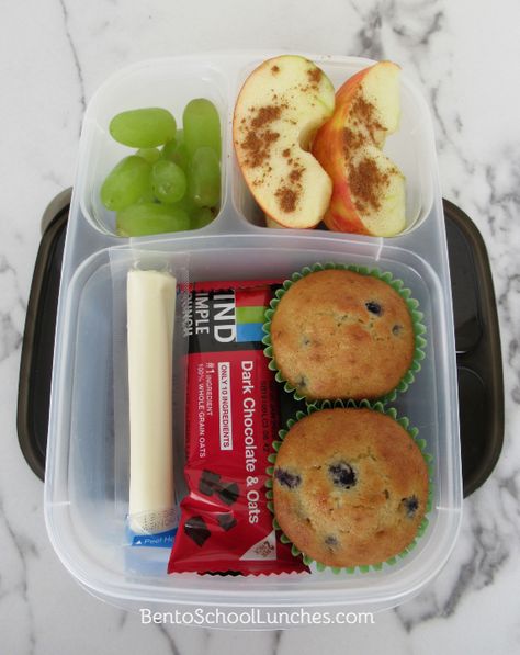 Easy Lunches To Pack, Recipe Blueberry Muffins, Muffin Ideas, Kids Lunch Box Meals, School Lunch Recipes, Healthy Lunch Snacks, Meal Prep Snacks, Healthy School Lunches, Lunchbox Ideas