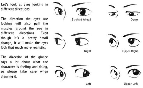 Picture Drawing Looking Down Face, Annoyed Eyes Drawing Anime, Where To Place Eyes Drawing, Anime Eyes Angles, Drawing Eyes Looking Up, Looking Down Expression, Eyes Drawing Looking Up, How To Draw Eyes Looking Up, Drawing Eyes Looking Down