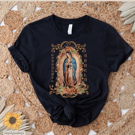 Excited to share the latest addition to my #etsy shop: Our Lady Of the Mount Guadalupe Tshirt, Virgen de Guadalupe T-shirt, Vintage Catholics Unique Gifts, https://etsy.me/3YqyVIm #religious #birthdaypresent #regaloparamama #ourladyofguadalupe #personalizedgrandma #gif Mother Mary Pictures, Lady Guadalupe, Mary Pictures, The Special One, Leaf Drawing, Personalized Grandma, Chocolate Color, Mother Mary, Our Lady