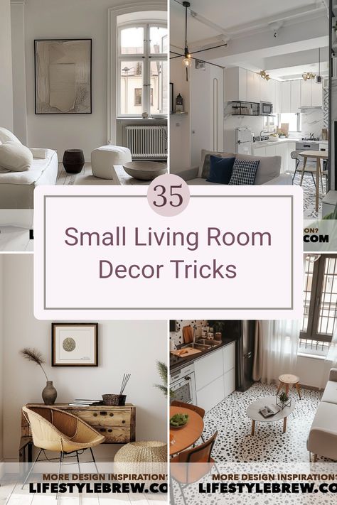 Are you struggling to make your small living room stylish and functional? Discover 35 creative small living room decor tricks that maximize space while adding charm to your home. From choosing the right furniture and storage solutions to using bold colors and accessories, these smart and chic ideas will help transform your cozy space into an inviting retreat. Learn how lighting and layout play a role in enhancing your living area, ensuring every corner looks gorgeous and feels warm. Small Living Color Ideas, Living Room Corner Idea, Furnish Small Living Room, Small Townhouse Decorating Living Room, How To Make A Large Room Feel Cozy, Decor Home Living Room Small Spaces, Light Cozy Living Room, Small Corner Decorating Ideas Living Room, Decorate Corners In Living Room