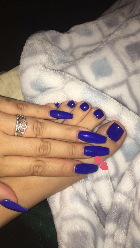 Dark Blue Toe Nails, Royal Blue Pedicure, Pretty Toenails, Candy Dip, Blue Pedicure, Blue Toe Nails, Royal Blue Nails, Spring Break Nails, Long Toenails