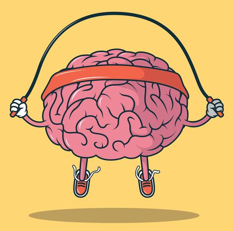 Cartoon Brain, Brain Vector, Science Models, Jumping Rope, Brain Gym, Working Memory, Psy Art, Brain Power, Brain Activities