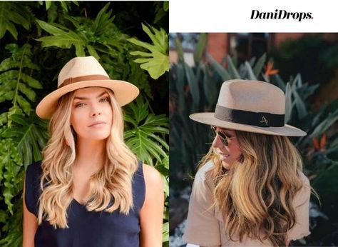 01 Hat Panama - Hat Trend 2023 - See more than 80 models, which ones will be in fashion, how to use them and combine them with your favorite look 2023 Hats Women, Hat 2023 Trend, Hats 2023 Trends, Panama Hat Outfit, Straw Hats Outfit, Hat Outfits, Trend 2023, Pork Pie Hat, Hat Outfit