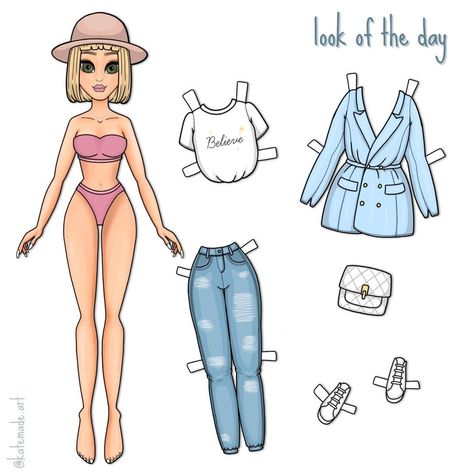 Lol Paper Dolls Printable Free, Kate Made, Art Books For Kids, Free Printable Paper Dolls, Paper Doll Printable Templates, Paper Crafts Magazine, Doll Drawing, Barbie Paper Dolls, Paper Dolls Clothing