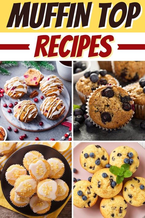 These muffin top recipes are so good, you'll want to bake muffins all the time! From blueberry to chocolate chip to gingerbread, Muffin Top Muffins, Muffin Top Recipes Healthy, Recipes Using Muffin Top Pan, Muffin Top Cookie Recipe, Banana Muffin Tops Recipe, Thanksgiving Muffin Tin Recipes, Muffin Top Recipes Simple, Chocolate Chip Muffin Tops Recipe, Muffin Top Pan Recipes