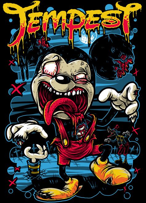 Plateia.co #ValoralaDiversidad #CreatividadsinLimites #PlateiaColombia #animacion #animation Zombie Mouse x Tempest Sejarah Kuno, Seni Pop, Zombie Art, Horror Tattoo, Graffiti Characters, Dope Cartoon Art, Dope Art, Trippy Art, Arte Horror