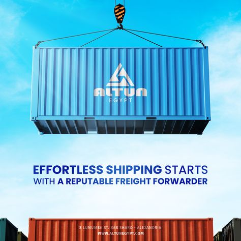 shipping container on port for social media Freight Forwarding Creative Ads, Shipping And Logistics Creative Ads, Shipping Social Media Design, Logistic Social Media Design, Shipping Ads, Logistics Design Creative, Logistics Design, Design For Social Media, Shipping Design