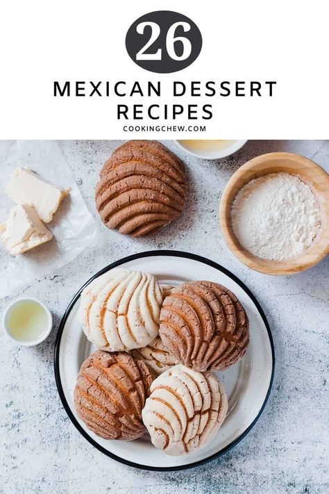 Get your next Mexican dessert ideas here! With yummy options such as tres leches pie, carlota de limon, easy baked churros, strawberry cheesecake chimichangas, apple pie enchiladas, and more! Mexican Dessert Ideas, Apple Enchiladas, Cheesecake Chimichangas, Apple Pie Enchiladas, Strawberry Cheesecake Chimichangas, Baked Churros, Sweet Potato Pudding, Potato Pudding, Mexican Bread