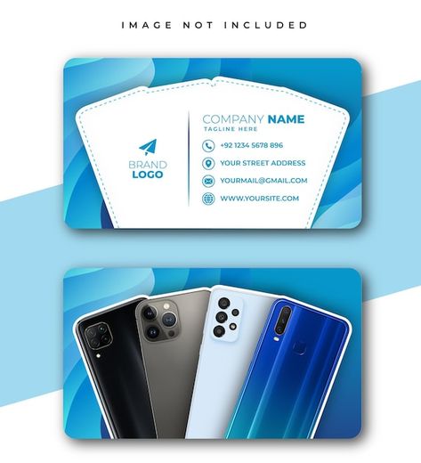 Vector mobile shop concept business card... | Premium Vector #Freepik #vector Mobile Shop Card Design, Mobile Shop Visiting Card Design, Mobile Business Card, Business Card Design Minimal, Mobile Background, Visiting Card Design, Mobile Business, Visiting Card, Free Business Cards