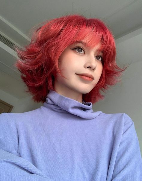 20 Inch Hair Extensions, Red Hair With Bangs, Short Hair Fringe, Hair Styles Short, Red Blonde Hair, Short Red Hair, Short Hair Tomboy, Short Grunge Hair, Y2k Hairstyles