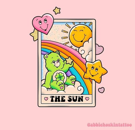 Care Bear Illustration, Care Bear Drawings, Care Bears Drawing, Care Bears Art, Care Bears Aesthetic, Cute Care Bears, Pink Care Bear, Care Bear Tattoos, Care Bears Vintage