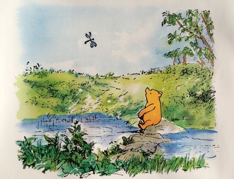 🌻🌸🌷💐🌷🌸🌻 (pooh & a dragonfly-Winnie the Pooh’s ABC book) Brian Paterson, Winnie The Pooh Birthday Party, Pooh Birthday Party, Pooh Pictures, Pooh Birthday, Winnie The Pooh Pictures, A A Milne, Say Nothing, Hundred Acre Woods