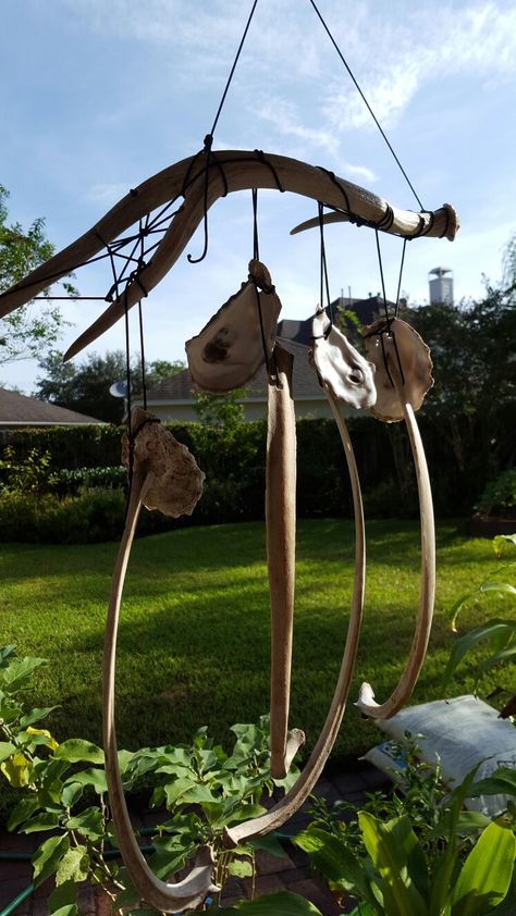 Bone wind chime Bone Wind Chime, Bone Crafts, Wind Chime, Taxidermy, Wind Chimes, Bones, Projects To Try, Outdoor Decor, Gifts