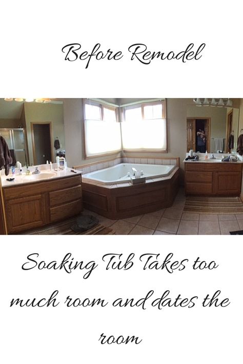 Does your bathroom have that 1980's or 1990's look with the soaking tub in the corner of the room just gathering dust? See how this bathroom got an entirely new feel and became more useful through the use of a walk in shower where the old space-eating tub used to be. http://blog.innovatebuildingsolutions.com/2014/09/13/natural-products-abundant-light-highlight-westerville-ohio-bathroom-remodeling-project/ Master Bathrooms With Corner Tubs, Bathrooms With Garden Tubs, Remove Corner Tub Master Bath, Replacing Corner Tub Master Bath, Jacuzzi Tub To Walk In Shower Remodel, Replacing Jetted Tub With Soaker Tub, Garden Tub Into Shower Conversion, Removing Corner Tub Master Bath, Bathroom Remodel Corner Tub