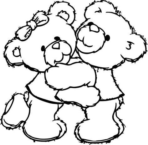 Two Teddy Bears Hugging Teddy Bears Hugging Drawing, Bears Hugging Drawing, Two Teddy Bears Hugging, Bears Hugging, Two Teddy Bears, Teddy Bear Coloring Pages, Hugging Drawing, Teddy Bear Drawing, Teddy Bear Hug