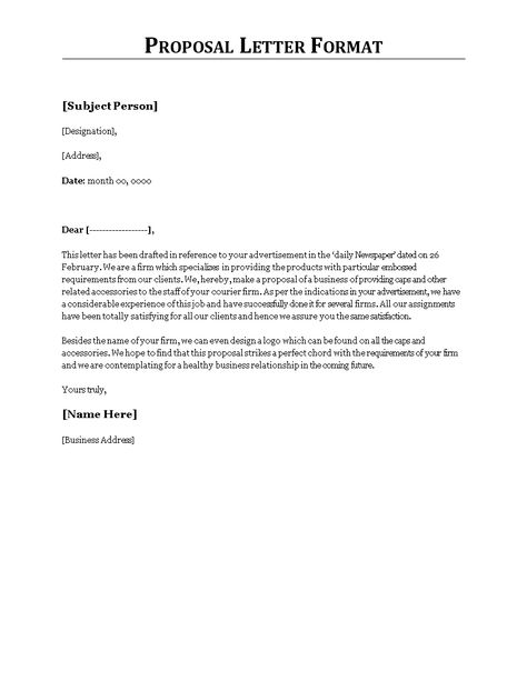 Proposal Letter Format - Proposal-Letter-Format.docx. Easy to download and use .docx Business template. Proposal Format, Letter For Him, Proposal Letter, Proposal Writing, Chicken Wing, Letter Format, Wing Recipes, Marriage Proposals, Business Template