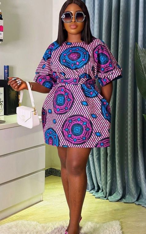 Ankara Graduation Dress Styles, How To Cut Off Shoulder Dress, Short Dress Styles For Women, Ankara Flared Dress, Ankara Dress Designs, Dress African Print, Classy Short Dresses, African Party Dresses, African Print Dress Ankara