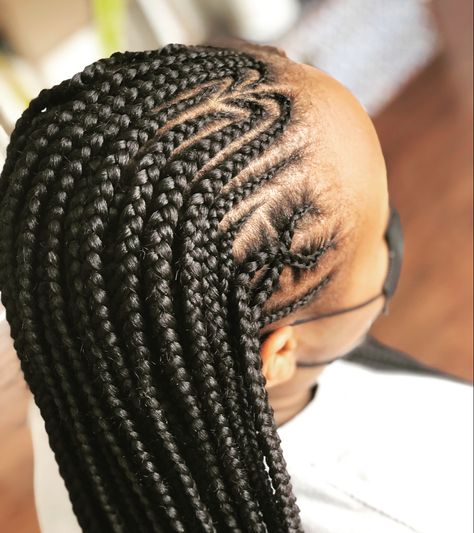 Cornrows with single braids at the back Cornrows And Singles In The Back, Short All Back Cornrows, Hairstyles With Wool, All Back Cornrows Hairstyles, All Back Cornrows, Natural Hair Pictures, Cornrows Hairstyles, Cornrow Braids, Single Braids