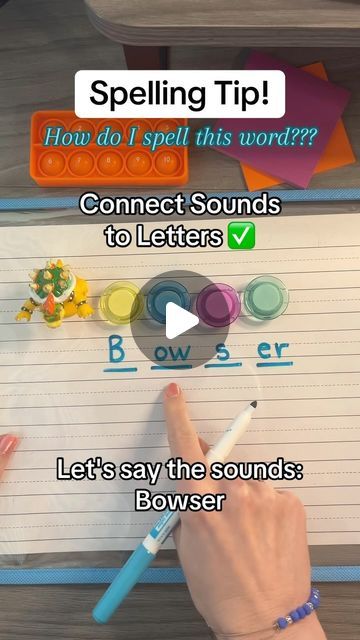 Jessica Farmer on Instagram: "🤯 Simple Swap! 🔄 How many times have you been asked “How do I spell ______?” 

❌ Saying just the letter names will temporarily help, but it won’t help the spelling stick. 

✅ Connecting the sounds to the spelling of the word will help it stick! Although this method takes more time, it really helps the brain learn. 🧠 

📝 Even if you don’t know how to explain why that spelling is used, you can still work on phonemic awareness when you break the sounds apart. 

📣 Comment below with a word you’ve been asked to spell! I can help you break it into sounds.

💜 Follow @farmerlovesphonics for more spelling tips & tricks for beginners! 

#scienceofreading #scienceofreadinginstruction #readingisfundamental #readingisaright #literacymatters #kindergartenteacher #firs Spelling Tips, Letter Names, Brain Learning, How To Explain, Phonemic Awareness, Word Activities, Kindergarten Teachers, Still Working, Kids Reading