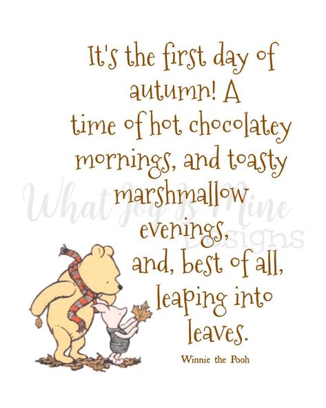 Pfp Winnie The Pooh, Pooh Fall Wallpaper, Winnie The Pooh Autumn, Piglet Quotes, Fall Pfp, Autumn Poetry, Winnie The Pooh Pictures, A A Milne, Favourite Season