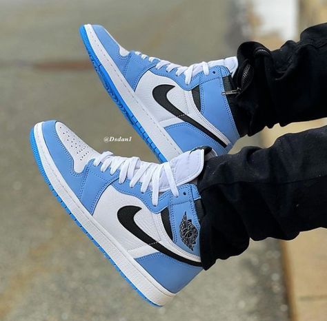 Nike Jordan 1 University Blue, University Blue Jordans Outfit Men, Jordan 1 University Blue Outfit Mens, Jordan 1 University Blue Outfit, Air Jordan 1 University Blue, Blue Outfit Men, Jordan 1 Unc, Shoes Wallpaper, Basketball Shoes For Men