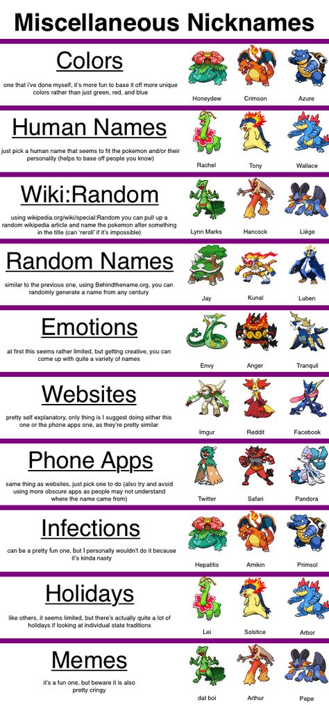 Pokemon Nickname Ideas, Pokemon Nicknames, Pokemon Go List, Pokemon Go Trainer, Pokemon Personalities, Writers Quotes, Life Cheats, Pokemon Names, Shirt Patterns