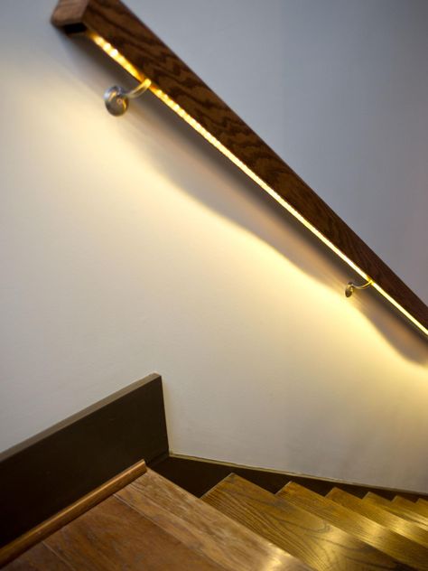 HGTV Green Home 2012: Stairwell Pictures | HGTV Smart Home | HGTV Stairwell Pictures, Blitz Design, Stairway Lighting, Stair Case, Stair Lighting, Lan Can, Stair Railing, Basement Remodeling, Interior Design Styles