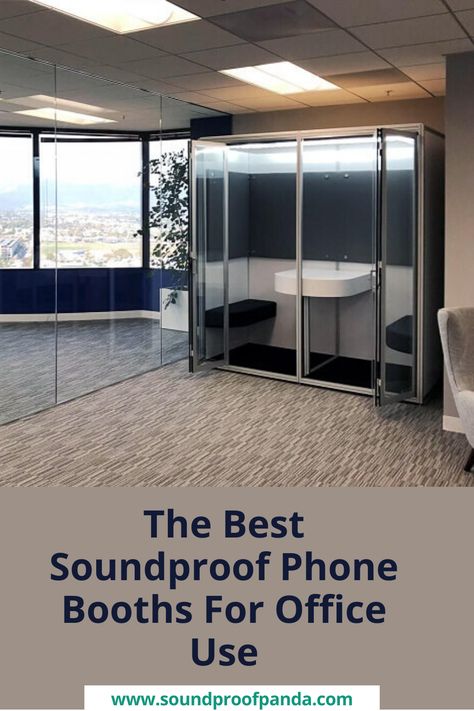 A soundproof phone booth is a box (also known as a pod) engineered to ensure that your conversation inside it cannot be overheard.#quietbusinessspace #soundproofing #soundproofpanda #phonebooths #office Office Booth, Phone Booth Office, Closet Planning, Office Pods, Modular Unit, Business Space, Phone Box, Modular Walls, Phone Booth