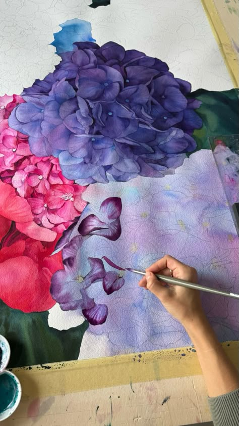 Huge Paintings, Watercolour Botanical, Botanical Sketchbook, Easy Flower Painting, Botanical Flower Art, Abstract Painting Techniques, Watercolor Peonies, Abstract Floral Art, Beauty Art Drawings