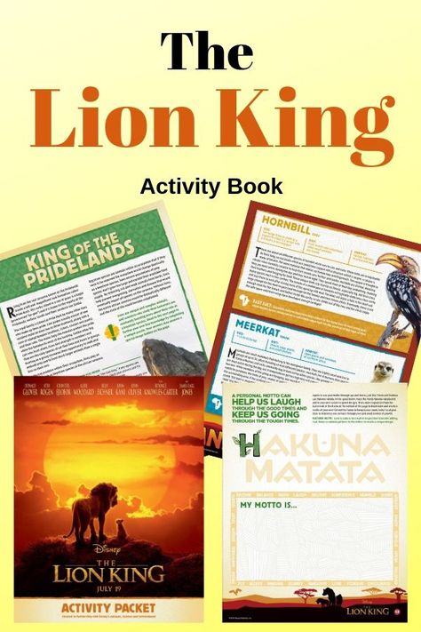 Movie Connections, Lion King Crafts, Food Chain Activities, Nanny Job, Young Simba, King Food, Life Motto, Educational Printables, Summer Theme