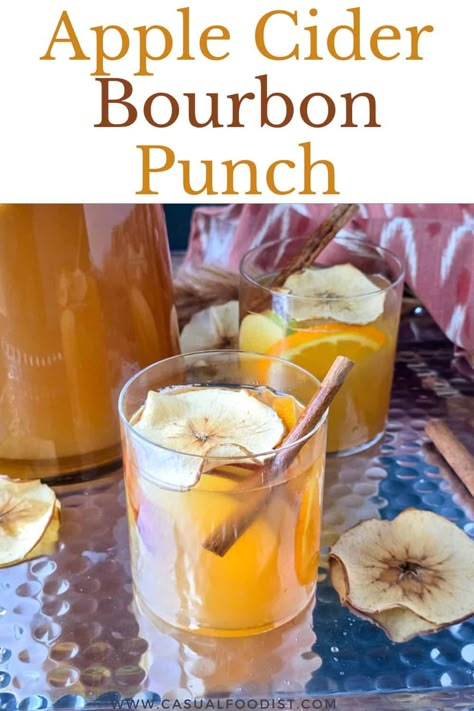 This Apple Cider Bourbon Punch is a delicious big batch cocktail for any fall party. Easy to make this apple cider punch with bourbon is the perfect drink for a crowd for harvest parties, game day, Halloween and Thanksgiving. Drink For A Crowd, Cocktail For A Crowd, Apple Cider Bourbon, Bourbon Punch, Cider Punch, Recipes With Potatoes, Apple Cider Punch, Holiday Cocktail Recipes, Best Apple Cider