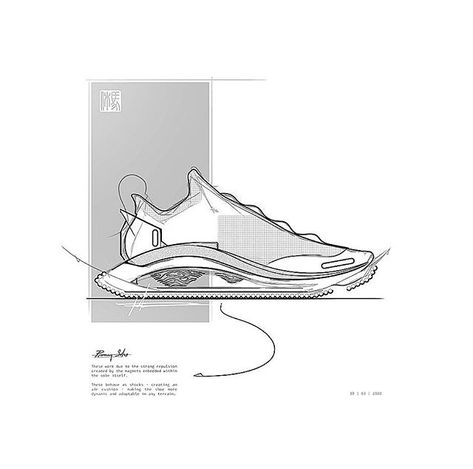 Sneakers Concept Design, Sneaker Sketch Design, Sneaker Concept, Sneakers Inspiration, Sketch Shoes, Footwear Sketches, Concept Sneakers, Rendering Drawing, Design Sneakers