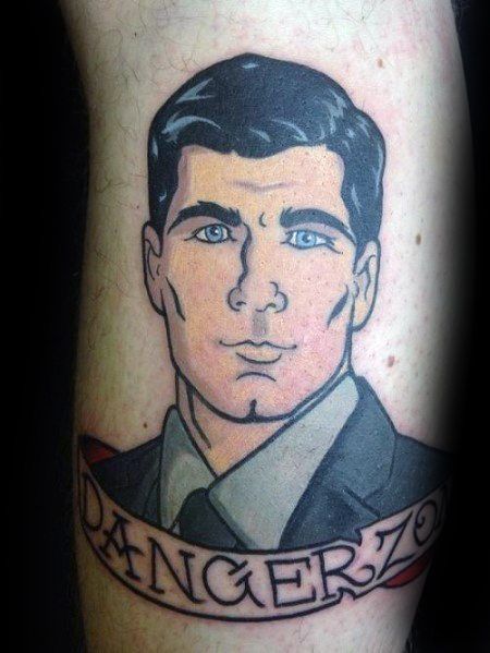 Archer Themed Tattoo Ideas For Men Archer Tattoo, Sterling Archer, O Tattoo, Tattoo Ideas For Men, Tattoo Care, R Tattoo, Some Times, Old School Tattoo, Cool Animations