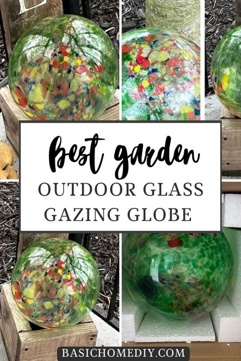 Farmhouse Style Backyard, Glass Balls Display, Outdoor Living Space Ideas, Gazing Globe, Garden Globes, Living Space Ideas, Backyard Living, Garden Accents, Things To Watch