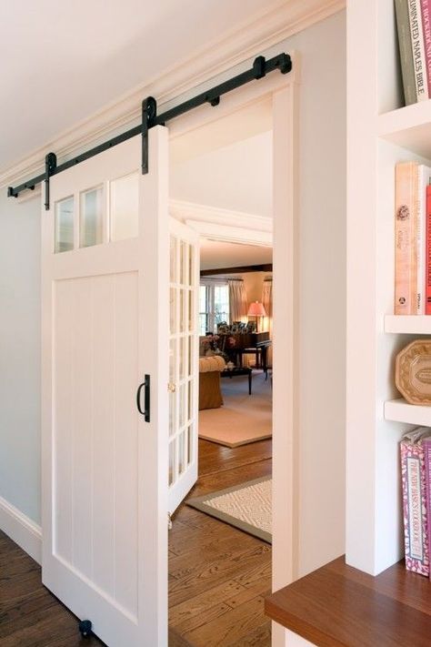 Rustic Closet, Modern Sliding Barn Door, Interior Barn Door, Interior Sliding Barn Doors, Rolling Barn Door, Rustic Barn Door, Door Bathroom, Door Track, Sliding Barn Doors