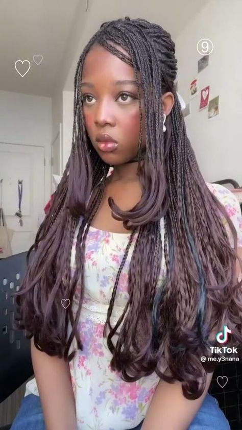 Y2k Hairstyles, Cute Box Braids, Hair References, Goddess Braids Hairstyles, Cute Box Braids Hairstyles, Protective Hairstyles Braids, Hairdos For Curly Hair, Pretty Braided Hairstyles, Hairstyle Inspo