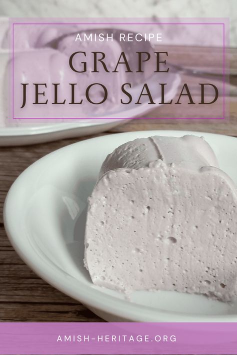 Blueberry Jello Cream Cheese Dessert, Lime Jello Salad With Cottage Cheese Crushed Pineapple, Dream Whip Jello Recipes, Grape Jello Dessert, 7up Jello Salad Recipe, Cottage Cheese Jello Salad Recipes, Grape Deserts, Creamy Jello Recipes, Grape Jello Salad