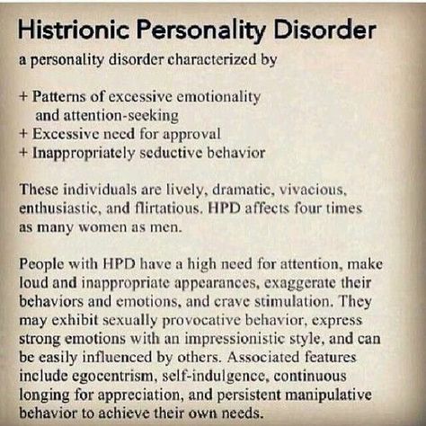 S.W.A.M.P. Evolution on Instagram: “What Are the Symptoms of Histrionic Personality Disorder?  In many cases, people with histrionic personality disorder have good social…” Psychology Disorders, Counseling Resources, Mental Disorders, Therapy Tools, Behavioral Health, Personality Disorder, Psychology Facts, Psychiatry, Narcissism