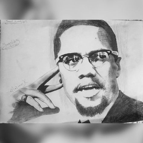 “You're not to be so blind with patriotism that you can't face reality. Wrong is wrong, no matter who does it or says it.” Malcolm Or el-Hajj Malik el-Shabazz I think he was reacting to an extreme situation the best way he knew how. His perspective was in some ways a necessary and productive counter to the more peaceful leaders of his time. He was also a powerful speaker. #malcolmx #Draw #design #drawing #YussefKz #blackbrain #blackman #mywork Wrong Is Wrong, Face Reality, Malcolm X, Design Drawing, Black Men, Speaker, Matter, Male Sketch, Good Things