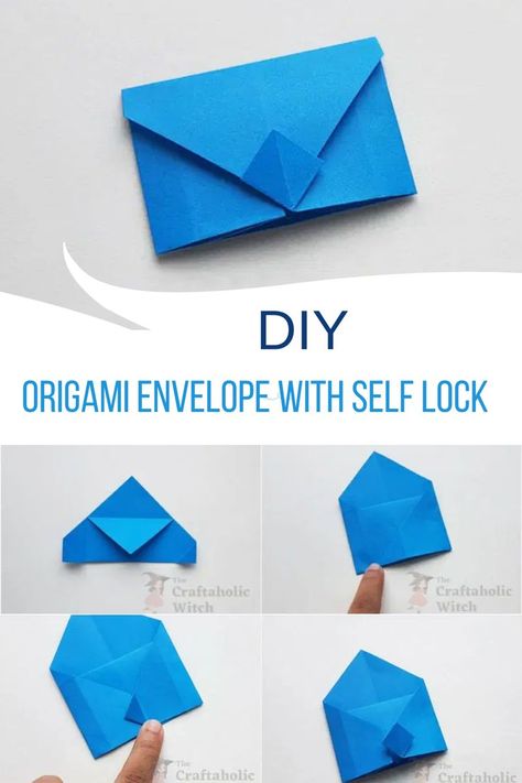 Do you want to learn how to make origami envelopes with self Lock? In this article (with video), you will learn not one, but three ways to fold an envelope that has self lock. Fold Note Into Envelope, Envelope Paper Folding, Mini Origami Envelope, How To Fold A Note Into An Envelope, How To Fold A Gift Card Envelope, How To Fold A Small Envelope, How To Make Origami Envelopes, Simple Origami Envelope, How To Fold A Piece Of Paper Into An Envolope