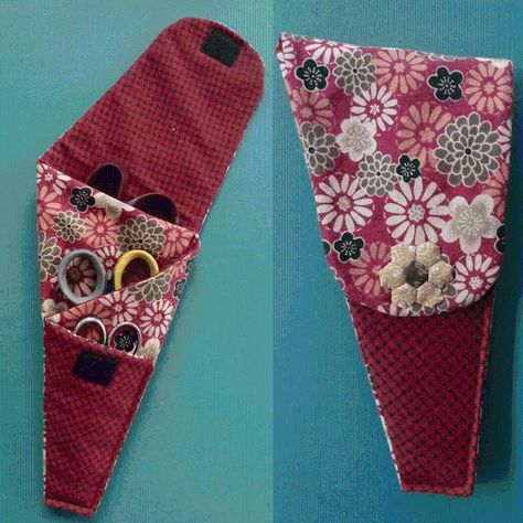 3-Pocket Scissors Case | Craftsy 3 Pocket Scissor Case Pattern, Scissor Case Pattern, Scissors Case, Sewing Caddy, Scissor Case, Quilt Retreat, Quilt Designs, Creation Couture, Sewing Projects For Beginners