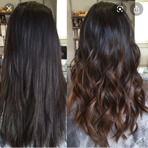 Cinnamon Brown Hair Color, Cinnamon Hair Color, Balayage On Black Hair, Cinnamon Brown Hair, Cinnamon Hair Colors, Cinnamon Hair, Hair Solution, Black Hair Balayage, Brunette Hair With Highlights