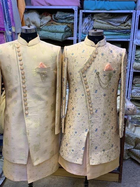 Engagement Dress For Groom, India Fashion Men, Indian Groom Dress, Jodhpuri Suits For Men, Sherwani For Men Wedding, Indian Wedding Poses, Gents Kurta Design, Gents Kurta, Blue Suit Men