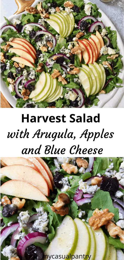 Fall Salad With Blue Cheese, Blue Cheese Vinaigrette Salad, Salad Blue Cheese Crumbles, Arugula Blue Cheese Salad, Blue Cheese Cranberry Salad, Blue Cheese And Walnut Salad, Cranberry Blue Cheese Salad, Apple Walnut Blue Cheese Salad, Chopped Blue Cheese Salad