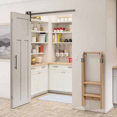 Bifold Closet Door, Laundry Doors, Sliding Barn Door Track, Pantry Laundry Room, Bifold Closet Doors, Bifold Barn Doors, Pantry Remodel, Laundry Room Doors, Rolling Barn Door