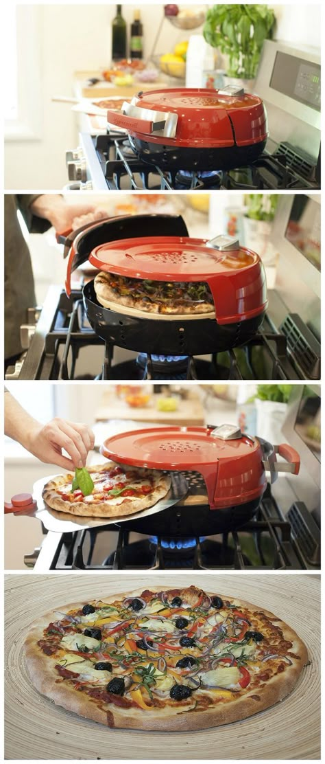 Stovetop Pizza, Kitchen Gadgets Unique, Perfect Pizza, Gadgets Kitchen Cooking, Cooking Gadgets, Cute Kitchen, Cool Kitchen Gadgets, Pizza Oven, Cool Inventions