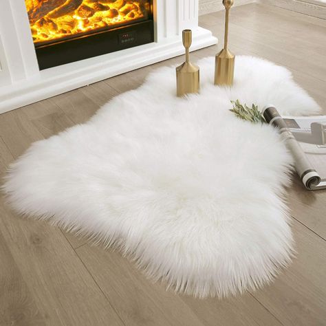 Save this pin for 15 stunning bedroom rug ideas to elevate your home decor! Spice up your floors with these trendy designs that will transform your space. #HomeDecor #InteriorDesign #RugIdeas White Area Rug Bedroom, Fuzzy Rug, Faux Fur Area Rug, Faux Sheepskin Rug, Faux Fur Rug, Fur Rug, Bedroom Area Rug, Fur Throw Pillows, Fluffy Rug