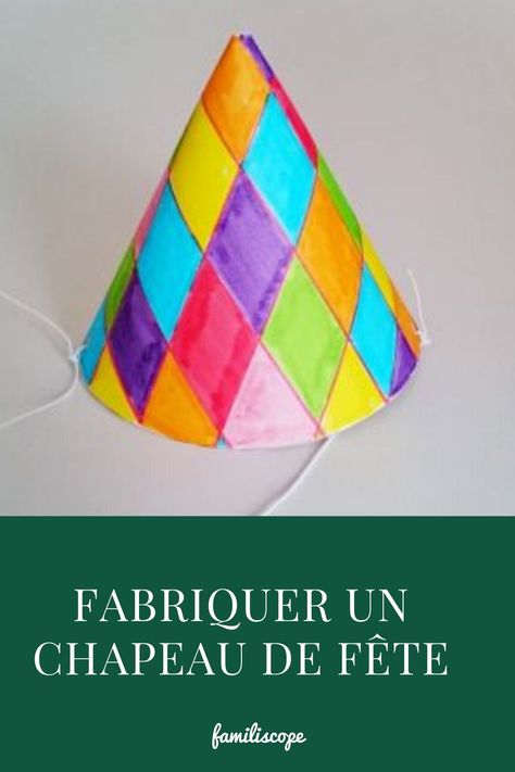 Fabriquez des petits chapeaux pointus pour les enfants qui font la fête. C'est aussi une idée d'atelier facile à réaliser pendant une fête d'anniversaire. Theme Carnaval, Paper Plate Crafts, Paper Plates, Mardi Gras, Couture